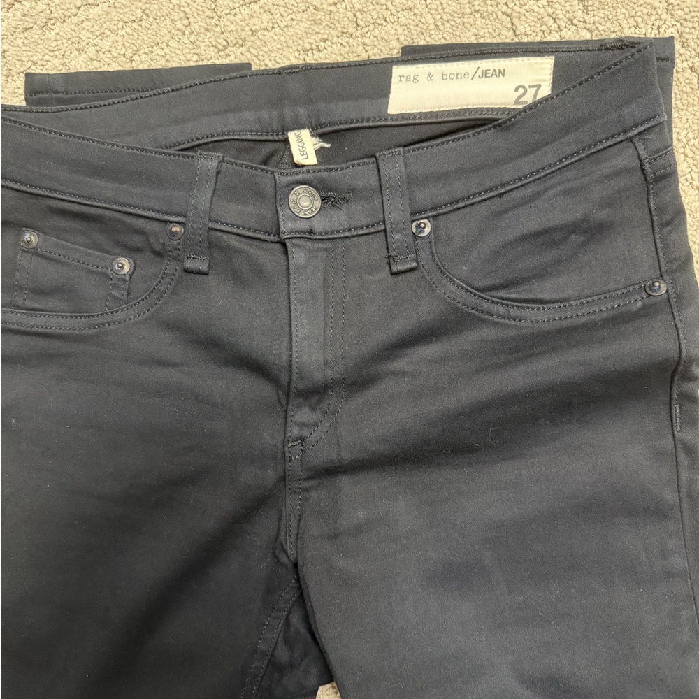 rag & bone women's Dark Black Skinny Jeans